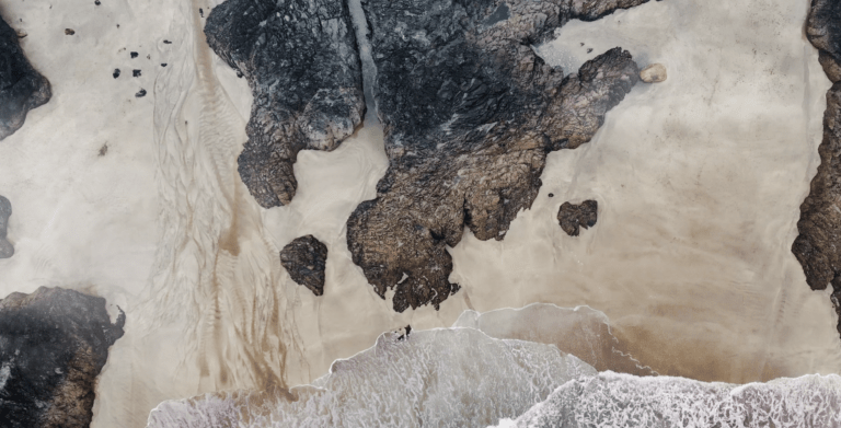 aerial photograph of Kynance Cove, a hidden corner of Cornwall